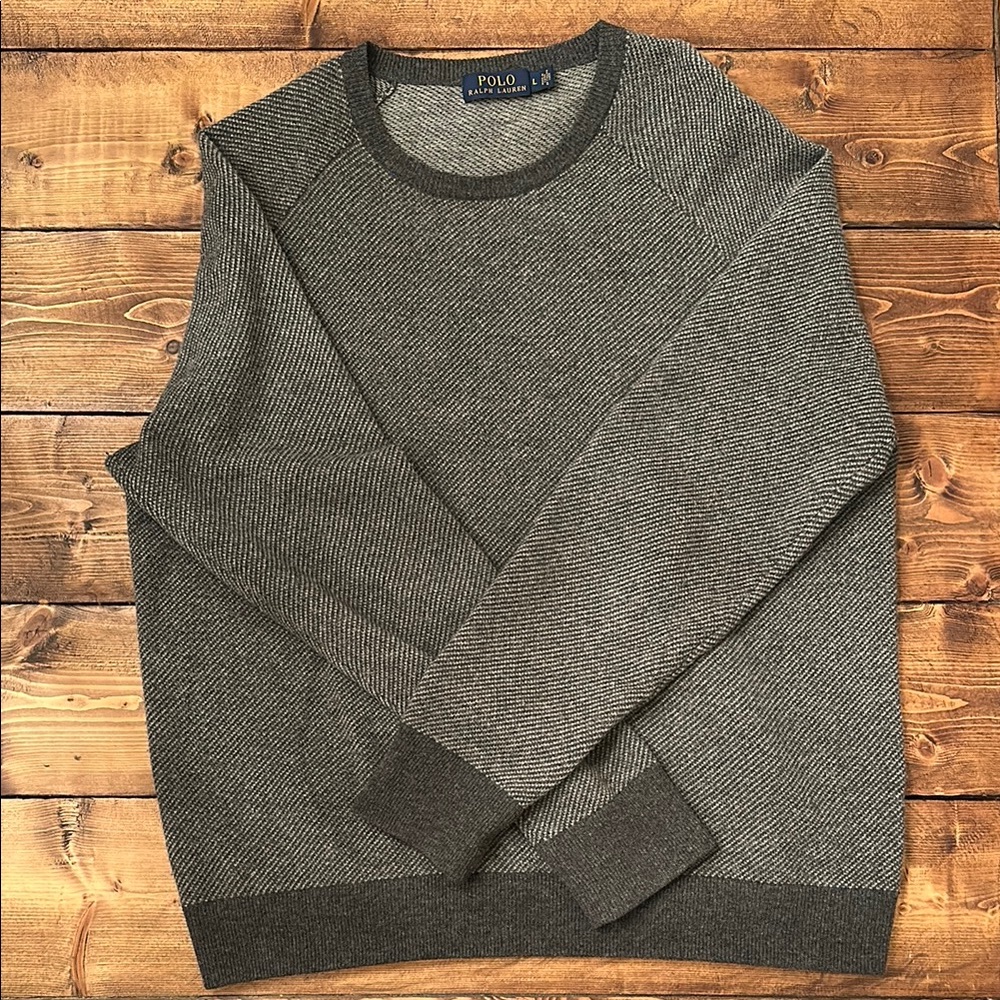 Polo by Ralph Lauren Gray Men's Sweater - Italian Yarn